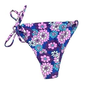 Floral Purple Bikini Bottom size small